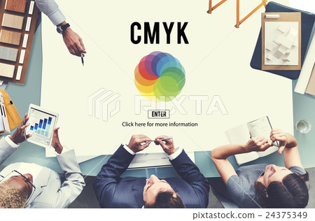 CMYK Color Emblem Symbol Concept 24375349