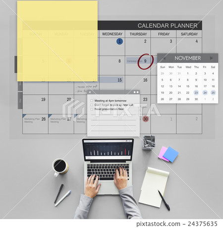 Schedule Planner Task Agenda Checklist Concept 24375635