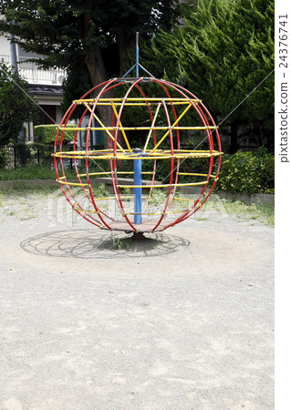 Jungle gym: playground equipment in park 24376741