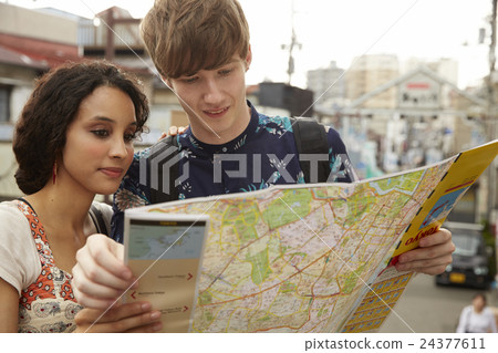 Foreign travelers sightseeing Tanoya Foreign travelers sightseeing Tanoya 24377611