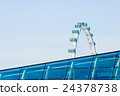 Ferris Wheel over Glass Wall 24378738