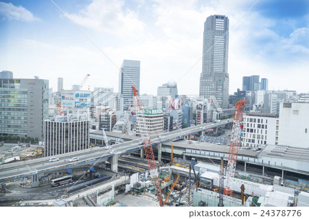 Shibuya station redevelopment work Shibuya station redevelopment work 24378776