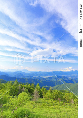 藍天和山(長野縣Midogawa高原) 藍天和山(長野縣Midogawa高原) 24386438