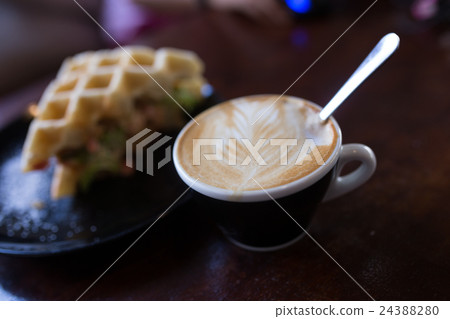 late coffee wiht waffle salad ham sheet. late coffee wiht waffle salad ham sheet. 24388280