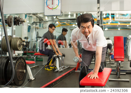 Senior couple sports club image Senior couple sports club image 24392306