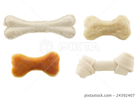 set of dog bones isolated on white background set of dog bones isolated on white background 24392407