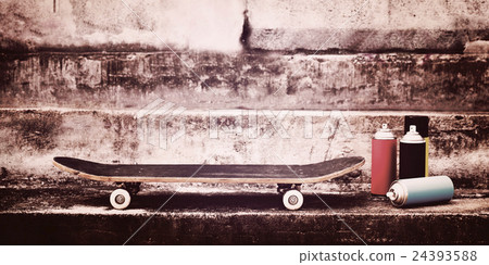 Street Art Skateboard Lifestyle Hipster Concept Street Art Skateboard Lifestyle Hipster Concept 24393588