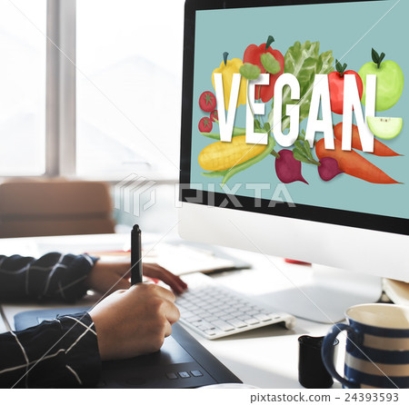 Vegan Healthy Eating Food Vegetable Vegetarian Concept Vegan Healthy Eating Food Vegetable Vegetarian Concept 24393593
