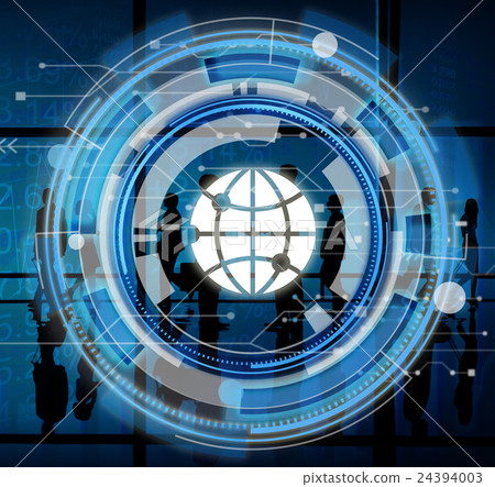 Digital Blue Hud Interface Global Concept 24394003