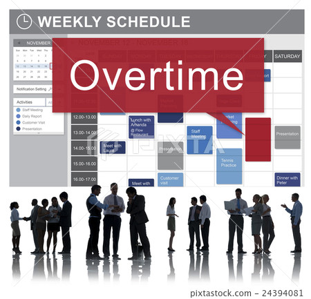 Overtime Hard Working Overload Concept 24394081