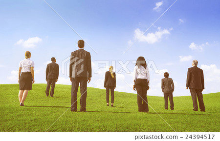 Business People Rear View Walking the Way Forward Concept 24394517