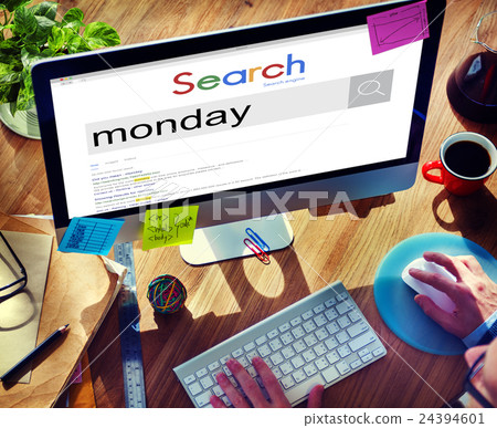 Monday Agenda Day Workday Calender Concept 24394601