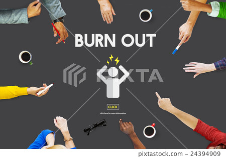 Burn out Stress Tired Overworked Concept 24394909