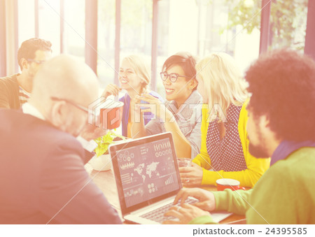 Group of Diverse Cheerful Business People 24395585