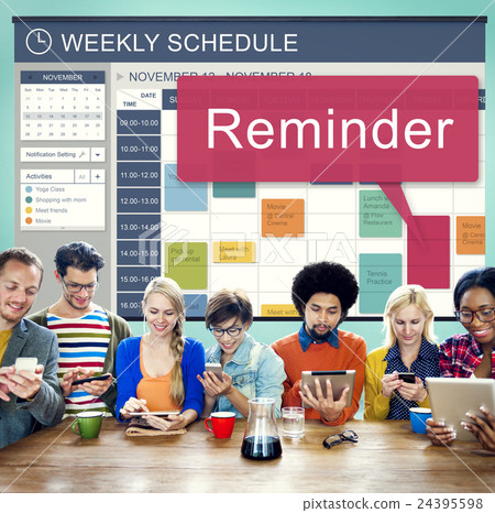 Weekly Schedule Reminder Activities Planner Concept 24395598