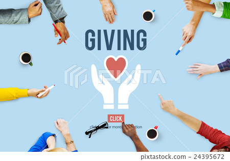 Giving Give Help Aid Support Charity Please Concept 24395672