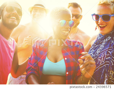 Diverse People Friends Fun Bonding Beach Summer Concept Diverse People Friends Fun Bonding Beach Summer Concept 24396571