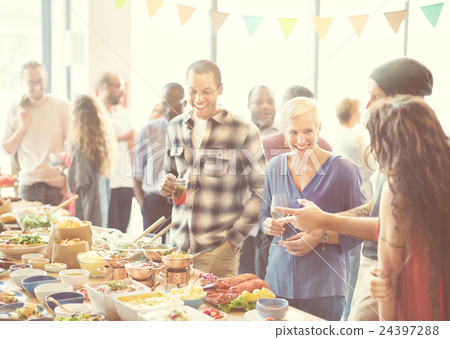 Brunch Choice Crowd Dining Food Options Eating Concept Brunch Choice Crowd Dining Food Options Eating Concept 24397288