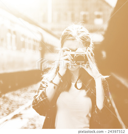 Girl Adventure Hangout Traveling Holiday Photography Concept 24397312