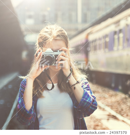 Girl Adventure Hangout Traveling Holiday Photography Concept 24397370