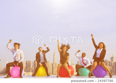 Business People Infront of New York City Skyline Business People Infront of New York City Skyline 24397780