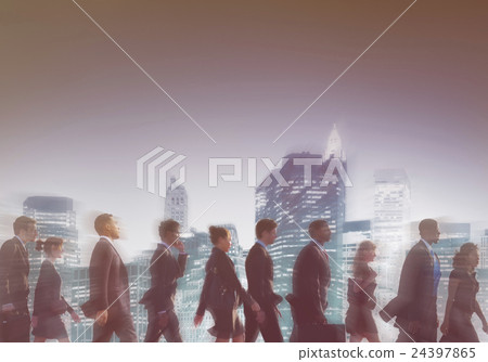Business People Corporate Travel Walking City Concept Business People Corporate Travel Walking City Concept 24397865