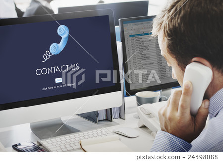 Contact Us Customer Care Assistance Help Service Concept Contact Us Customer Care Assistance Help Service Concept 24398088