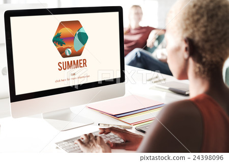 Summer Time Let's Travel Holiday Concept 24398096