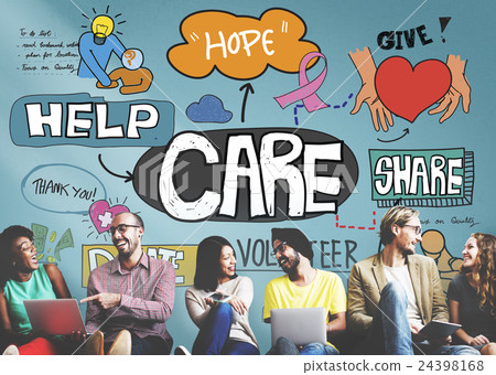Care Donate Charity Protection Secured Concept 24398168