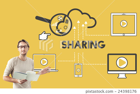 Sharing Storage Cloud Connection Devices Concept Sharing Storage Cloud Connection Devices Concept 24398176