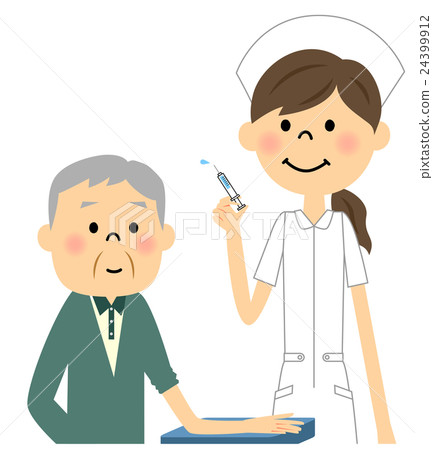 護士和老人注射 24399912