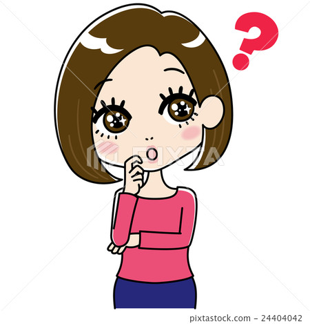 一名婦女的例證懷疑的 24404042