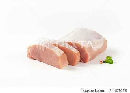 Raw boneless pork loin Raw boneless pork loin 24405058