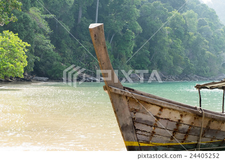 wooden boat in the sea 24405252