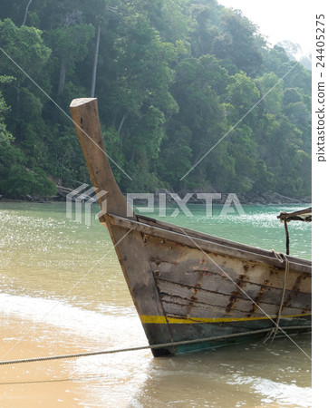 wooden boat in the sea 24405275