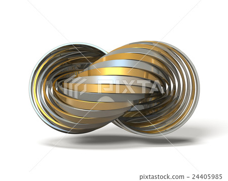 Metal ring overlapped multiple times 24405985