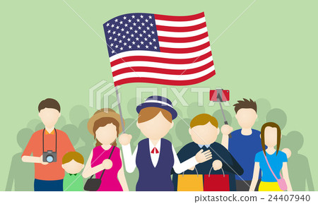 美國遊客和導遊 24407940