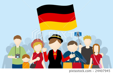 德國遊客和導遊 德國遊客和導遊 24407945