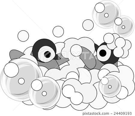 A cute baby penguin entering the bath 24409193