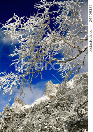 Rock wall of Yatsugatake · Yokoyama seen from the middle of Jizo ridge and ice 24409383