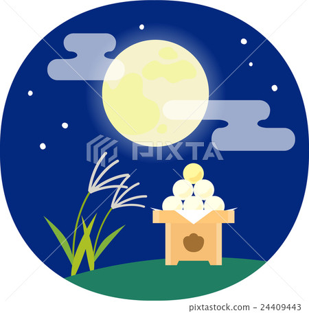 Moonlight moon, Moonlight dumplings, Suzuki illustration 24409443