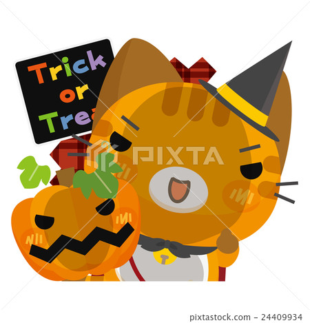 Mokomoko Halloween Tabby Cat's Halloween Scary Wizard Costume 24409934