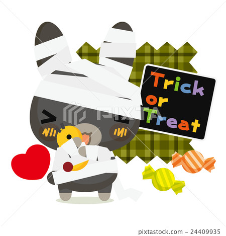 Mokomoko萬聖節黑色Usagi的萬聖節繃帶服裝 Mokomoko萬聖節黑色Usagi的萬聖節繃帶服裝 24409935