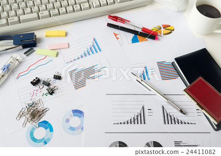 Business desk material cluttered cluttered cluttered Business desk material cluttered cluttered cluttered 24411082