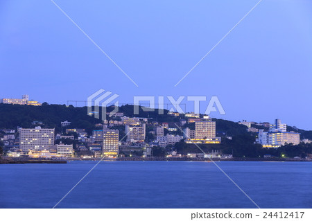 Night view of Nanki Shirahama spa resort Landscape 24412417