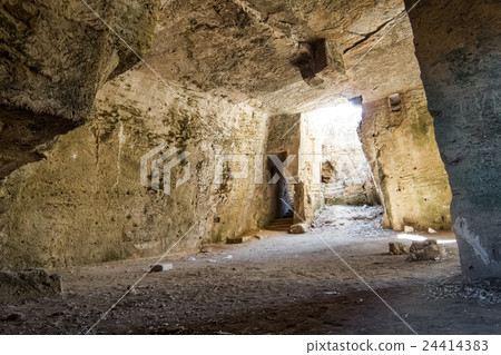 Inside of Agia Solomoni Catacomb at Paphos 24414383
