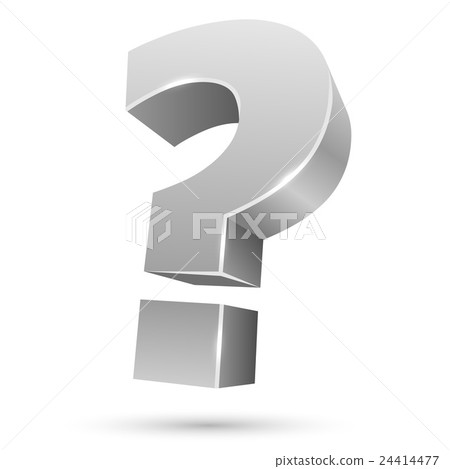 White 3D question mark 24414477
