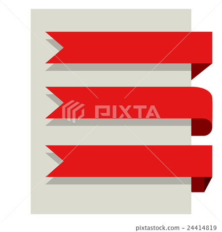 Flat design red banners vector template 24414819