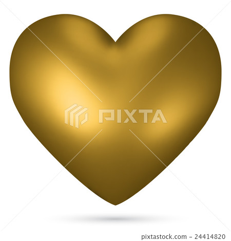 Golden heart vector shape Golden heart vector shape 24414820