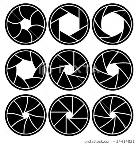 Lens aperture blades vector shapes Lens aperture blades vector shapes 24414821